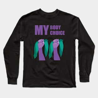 My Body My Choice mode purple Long Sleeve T-Shirt